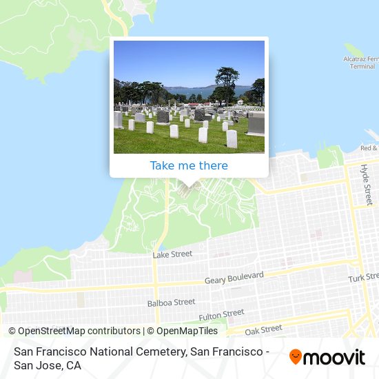 San Francisco National Cemetery map