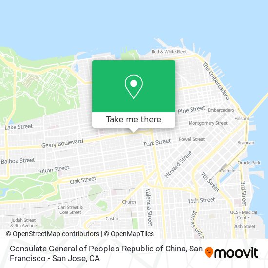 Consulate General of People's Republic of China map