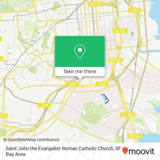 Mapa de Saint John the Evangelist Roman Catholic Church