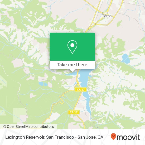 Mapa de Lexington Reservoir