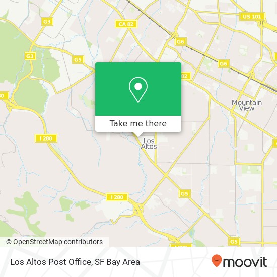Mapa de Los Altos Post Office