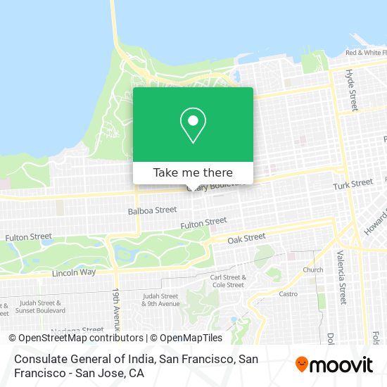 Consulate General of India, San Francisco map