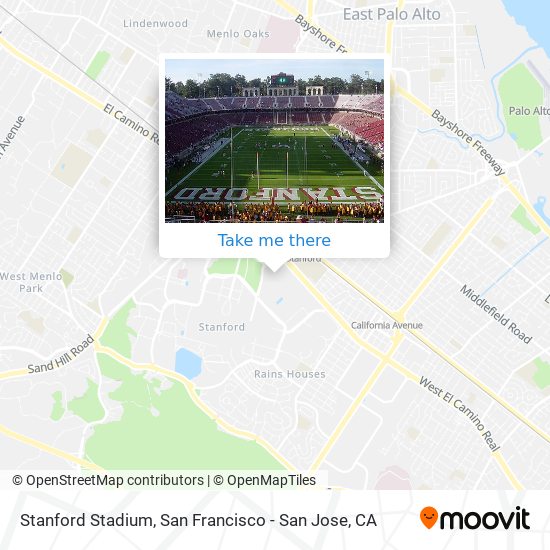 Mapa de Stanford Stadium