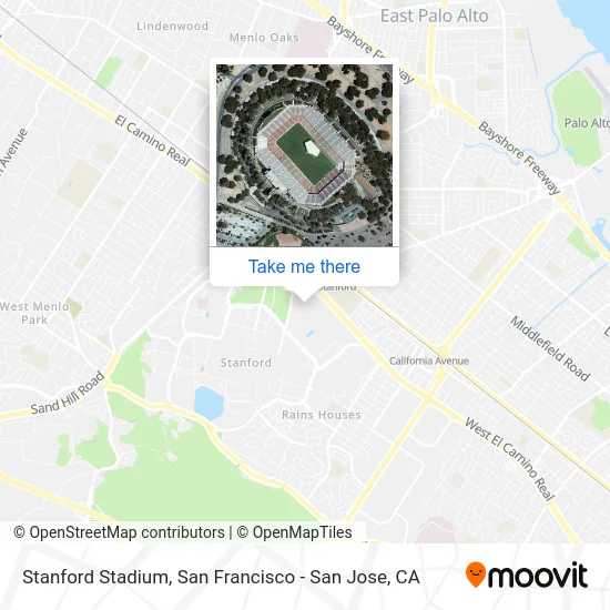 Mapa de Stanford Stadium