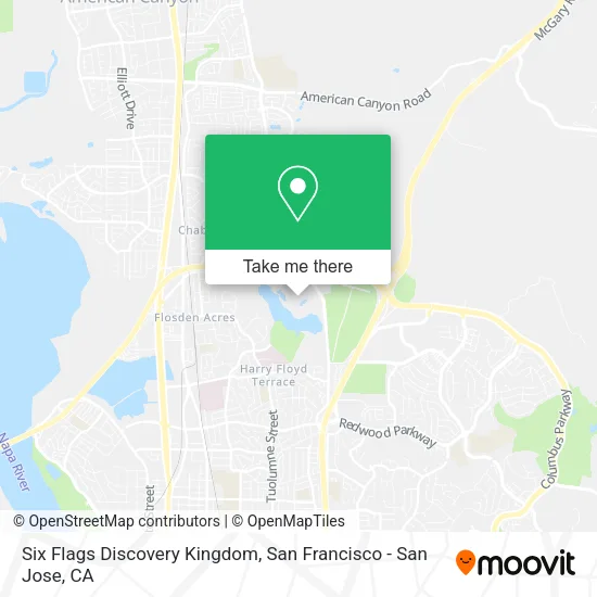 Mapa de Six Flags Discovery Kingdom