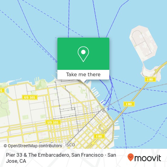 Pier 33 & The Embarcadero map