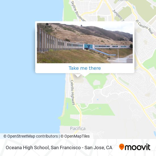 How to get to Oceana High School in Pacifica by Bus or BART?