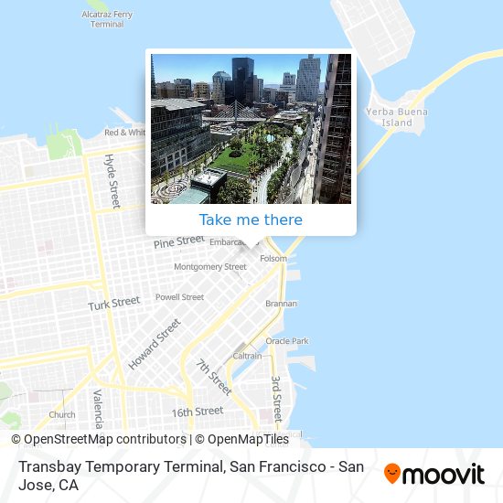 Mapa de Transbay Temporary Terminal