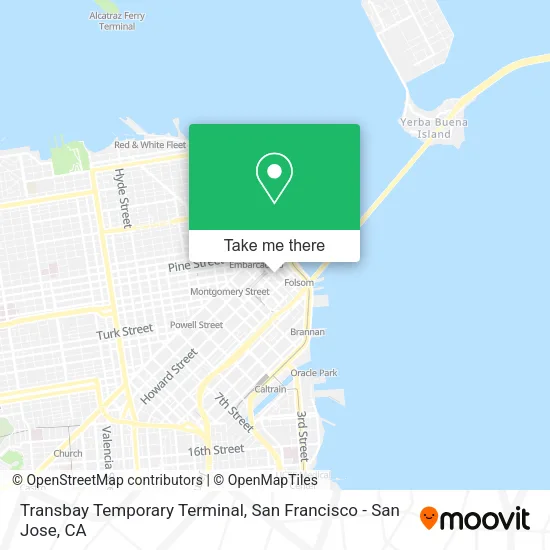 Transbay Temporary Terminal map
