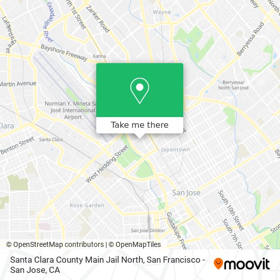 Mapa de Santa Clara County Main Jail North