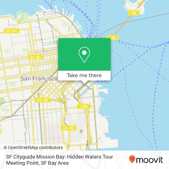 Mapa de SF Cityguide Mission Bay: Hidden Waters Tour Meeting Point