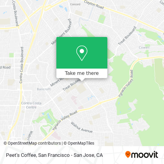 Peet's Coffee map