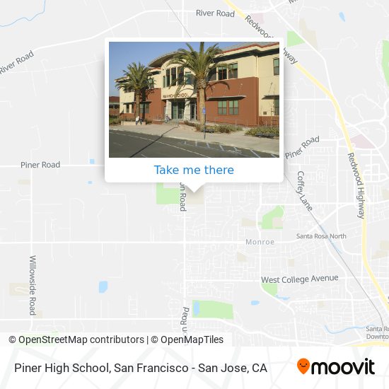 Mapa de Piner High School