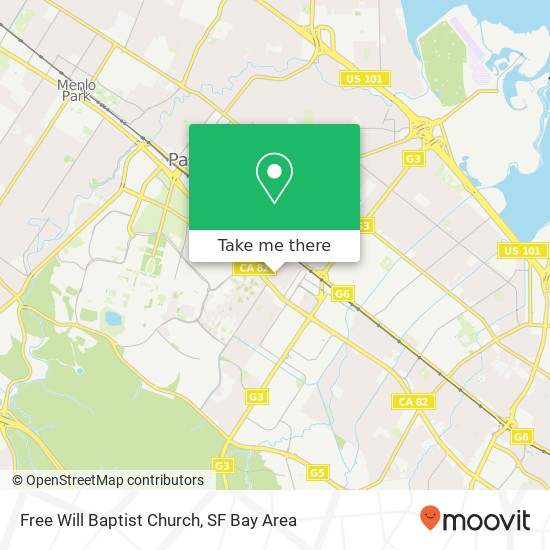 Free Will Baptist Church map