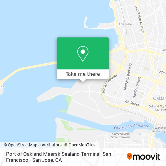 How to get to of Oakland Sealand Terminal Bus, BART or Light Rail?