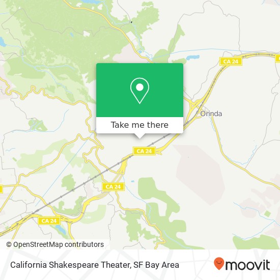 Mapa de California Shakespeare Theater