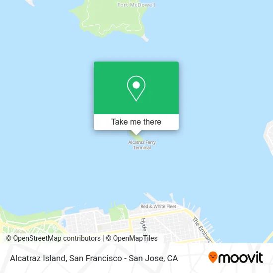 Alcatraz Island map