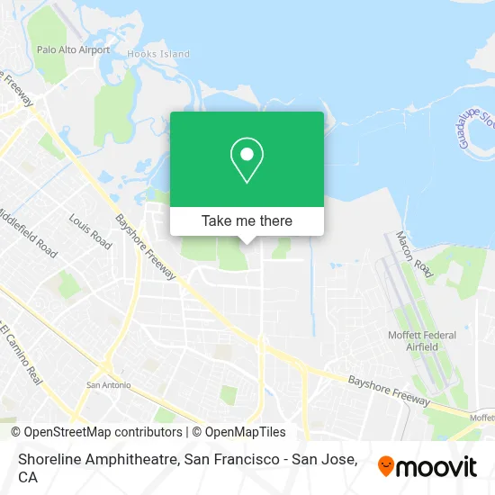 Shoreline Amphitheatre map