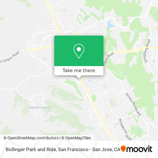 Bollinger Park and Ride map