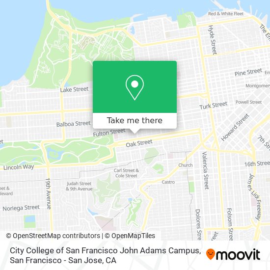 City College of San Francisco John Adams Campus map