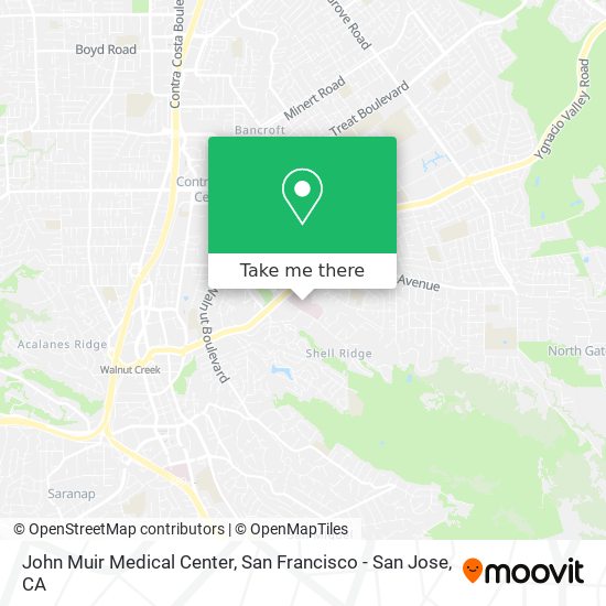 Mapa de John Muir Medical Center