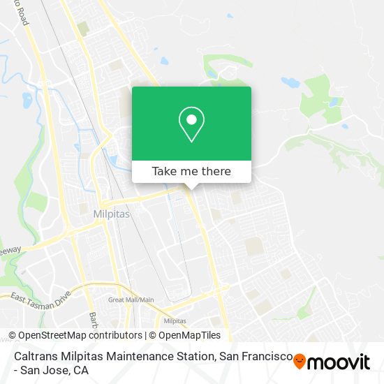 Mapa de Caltrans Milpitas Maintenance Station