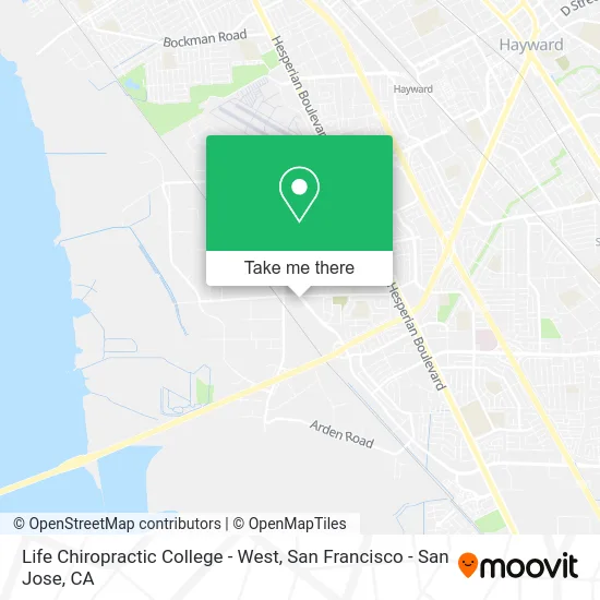 Life Chiropractic College - West map