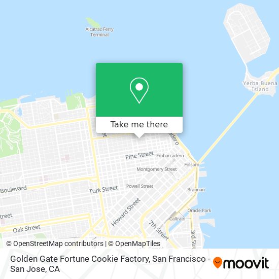 Golden Gate Fortune Cookie Factory map