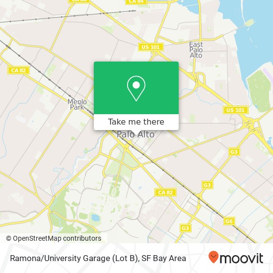 Ramona / University Garage (Lot B) map