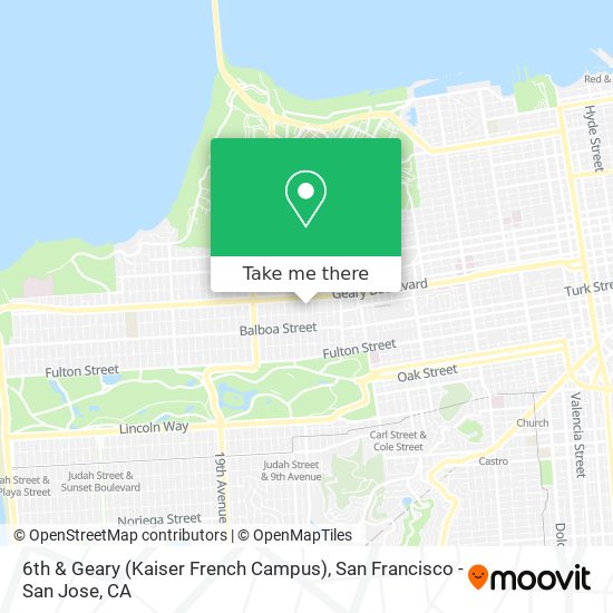 Mapa de 6th & Geary (Kaiser French Campus)