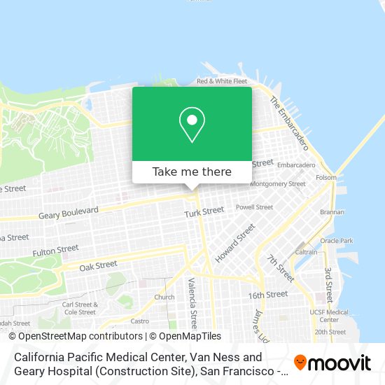 California Pacific Medical Center, Van Ness and Geary Hospital (Construction Site) map