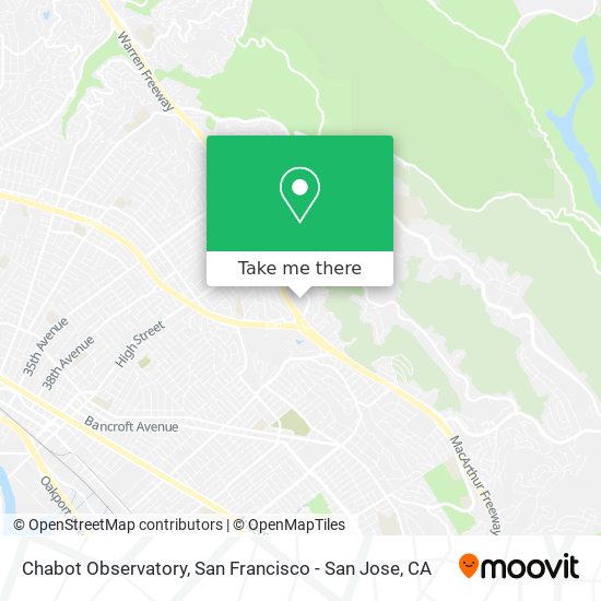 Chabot Observatory map