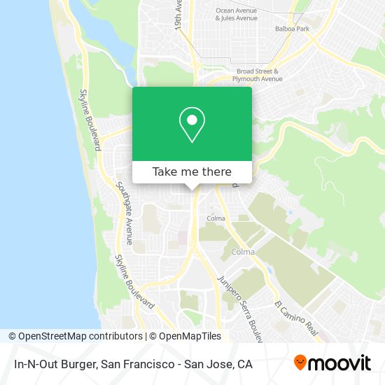 In-N-Out Burger map