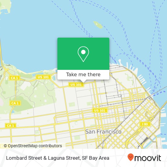 Mapa de Lombard Street & Laguna Street