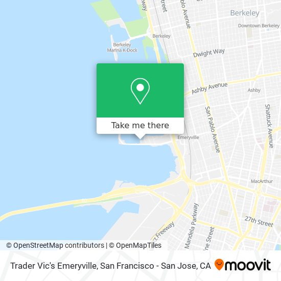 Mapa de Trader Vic's Emeryville