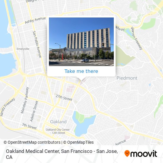 Mapa de Oakland Medical Center