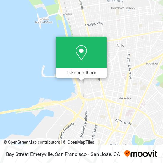 Bay Street Emeryville map