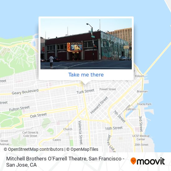 Mitchell Brothers O'Farrell Theatre map