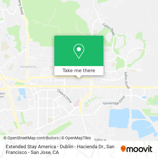 Mapa de Extended Stay America - Dublin - Hacienda Dr.