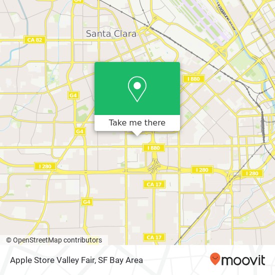 Mapa de Apple Store Valley Fair