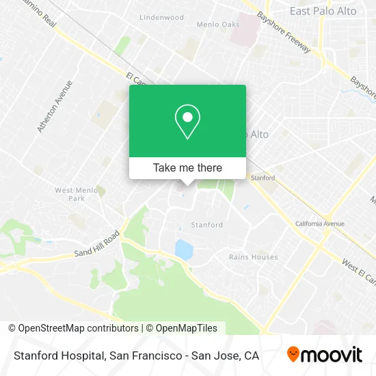 Stanford Hospital map