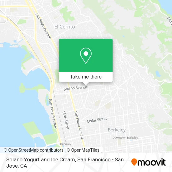 Solano Yogurt and Ice Cream map