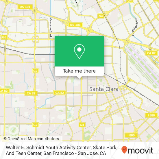 Mapa de Walter E. Schmidt Youth Activity Center, Skate Park, And Teen Center