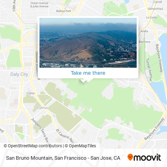 Mapa de San Bruno Mountain