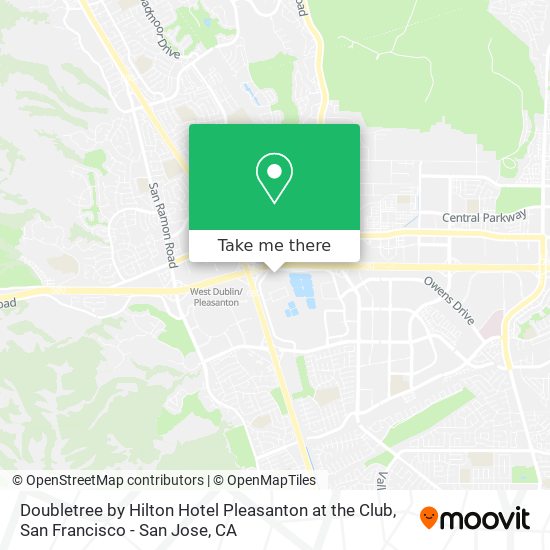 Mapa de Doubletree by Hilton Hotel Pleasanton at the Club