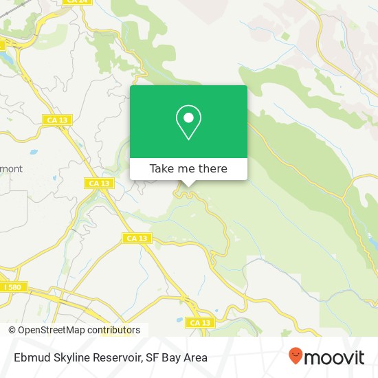 Mapa de Ebmud Skyline Reservoir