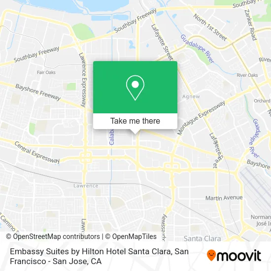 Embassy Suites by Hilton Hotel Santa Clara map
