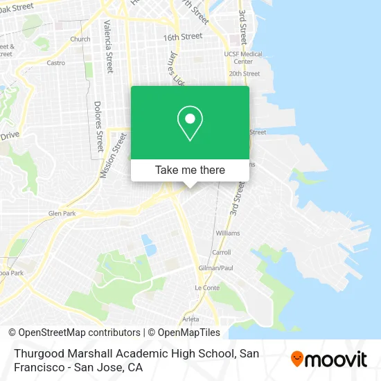 Mapa de Thurgood Marshall Academic High School