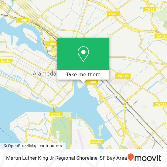 Mapa de Martin Luther King Jr Regional Shoreline