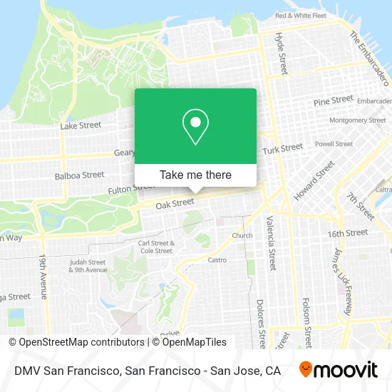 Mapa de DMV San Francisco